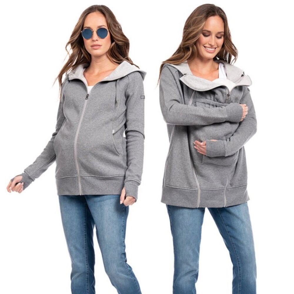 Seraphine Conner Maternity Hoodie Gray Medium